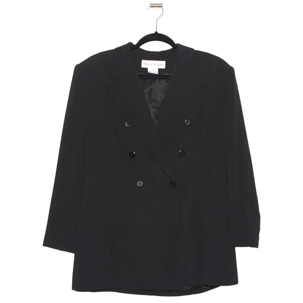 Rena Rowan Black Double Breasted Blazer Size 10
